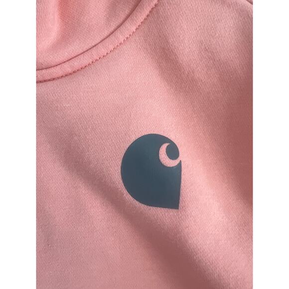 CARHARTT WOMENS PULLOVER HOODIE PEACH AND GRAY SIZE M RELAXED FIT - Picture 4 of 13